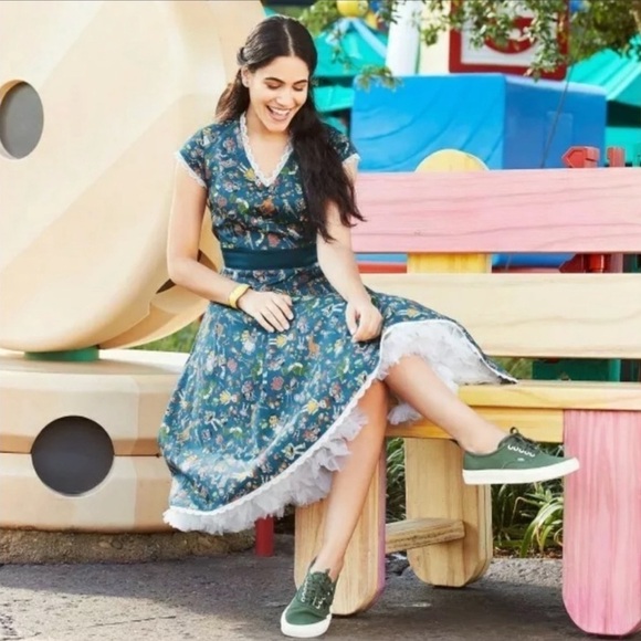 Disney The Dress Shop Toy Story 4 Dress Blue Lace Trim Midi Size 3x - Picture 2 of 14